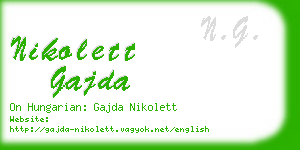 nikolett gajda business card